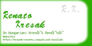 renato kresak business card